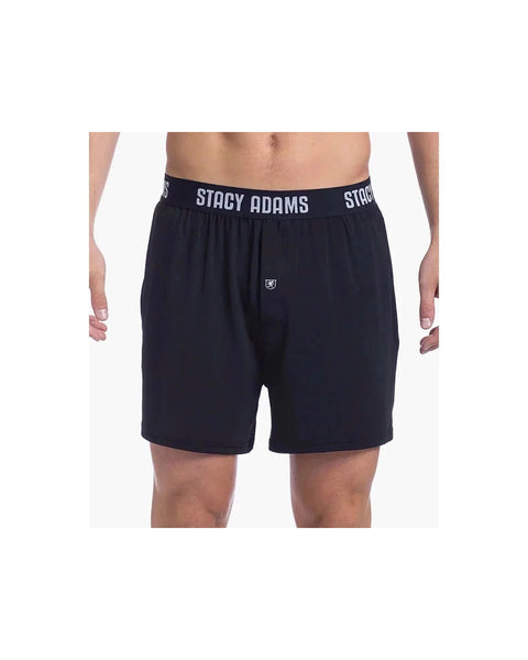 -Rainwater's -Stacy Adams - Loungewear - Boxer Shorts Performance Fabric in Black -