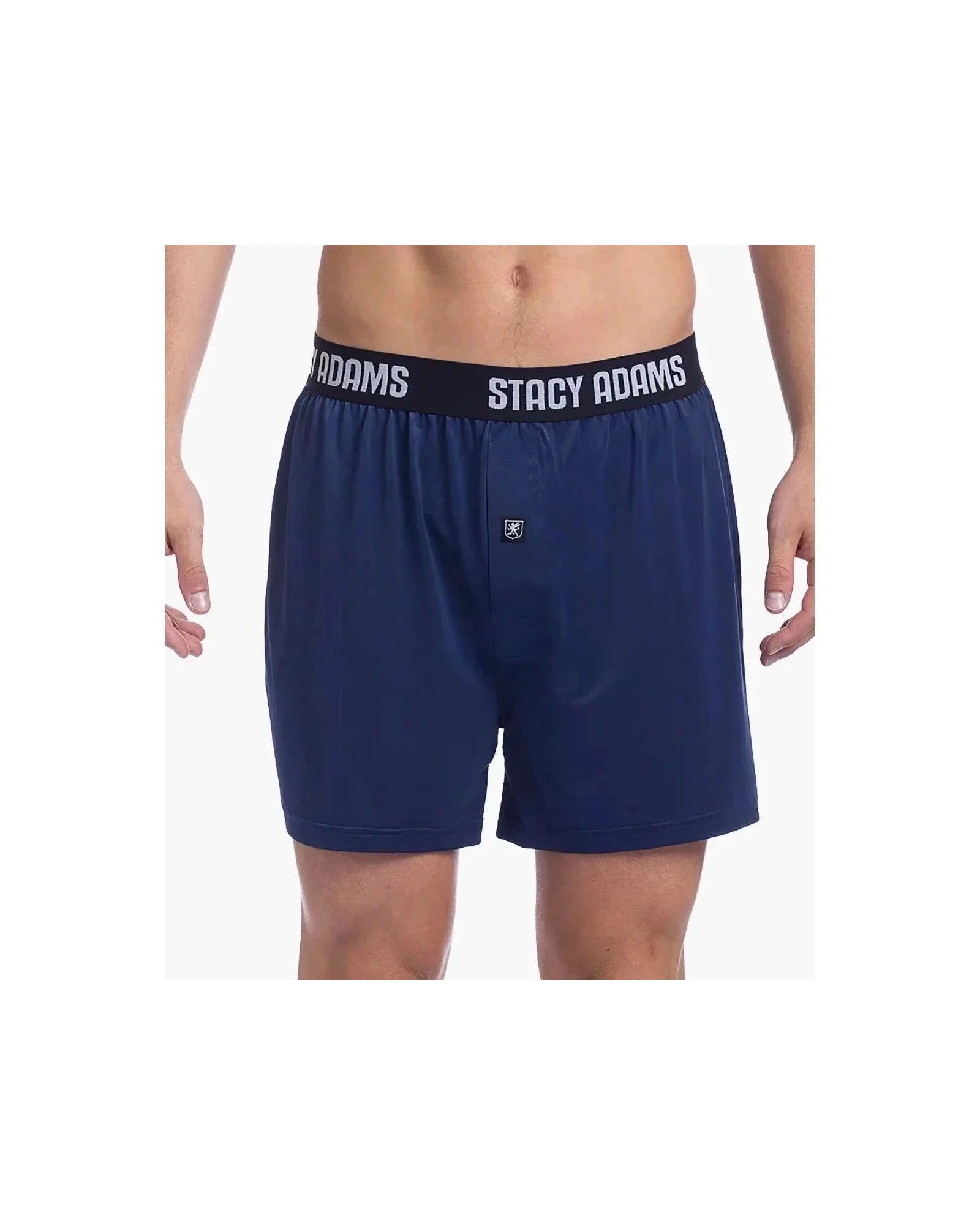 -Rainwater's -Stacy Adams - Loungewear - Boxer Shorts Performance Fabric in Navy -