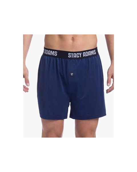 -Rainwater's -Stacy Adams - Loungewear - Boxer Shorts Performance Fabric in Navy -
