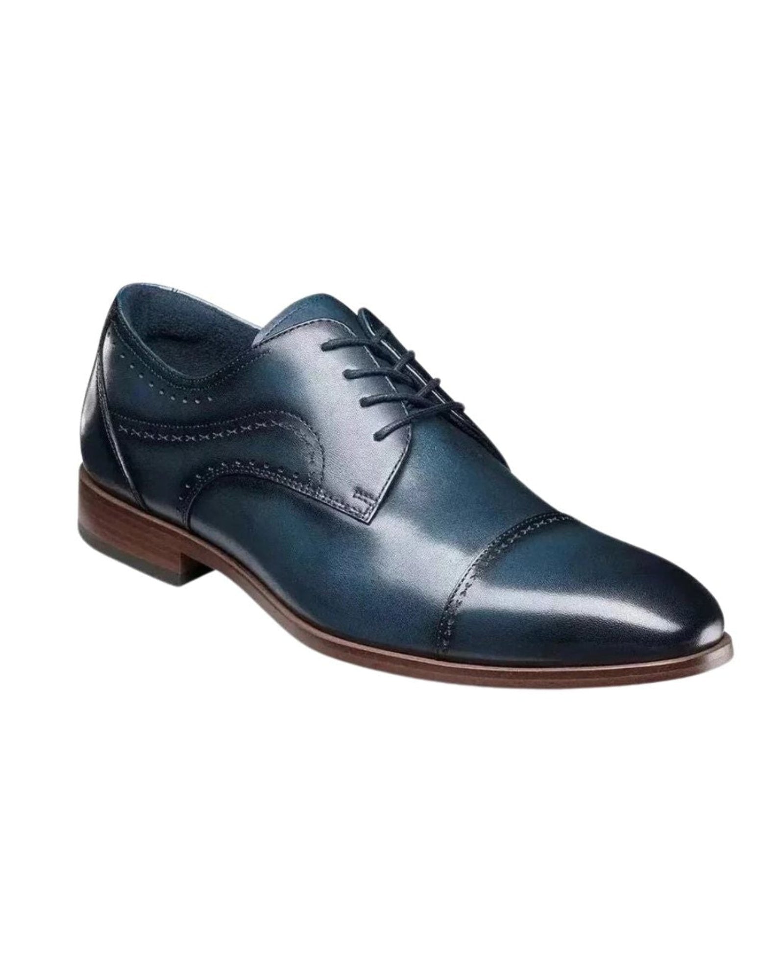 -Rainwater's -Stacy Adams - Shoes - Stacy Adams Bryant Cap Toe Oxford in Navy -