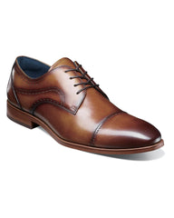 Stacy Adams Bryant Cap Toe Oxford in Tan Cognac