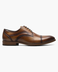 Stacy Adams Bryant Cap Toe Oxford in Tan Cognac