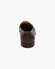 Stacy Adams Ferdinand Croc Bit Loafer In Cognac