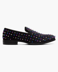 Stacy Adams Spire Spike Formal Loafer in Black and Blue