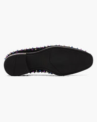 Stacy Adams Spire Spike Formal Loafer in Black and Blue