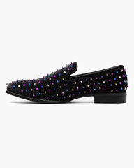 Stacy Adams Spire Spike Formal Loafer in Black and Blue