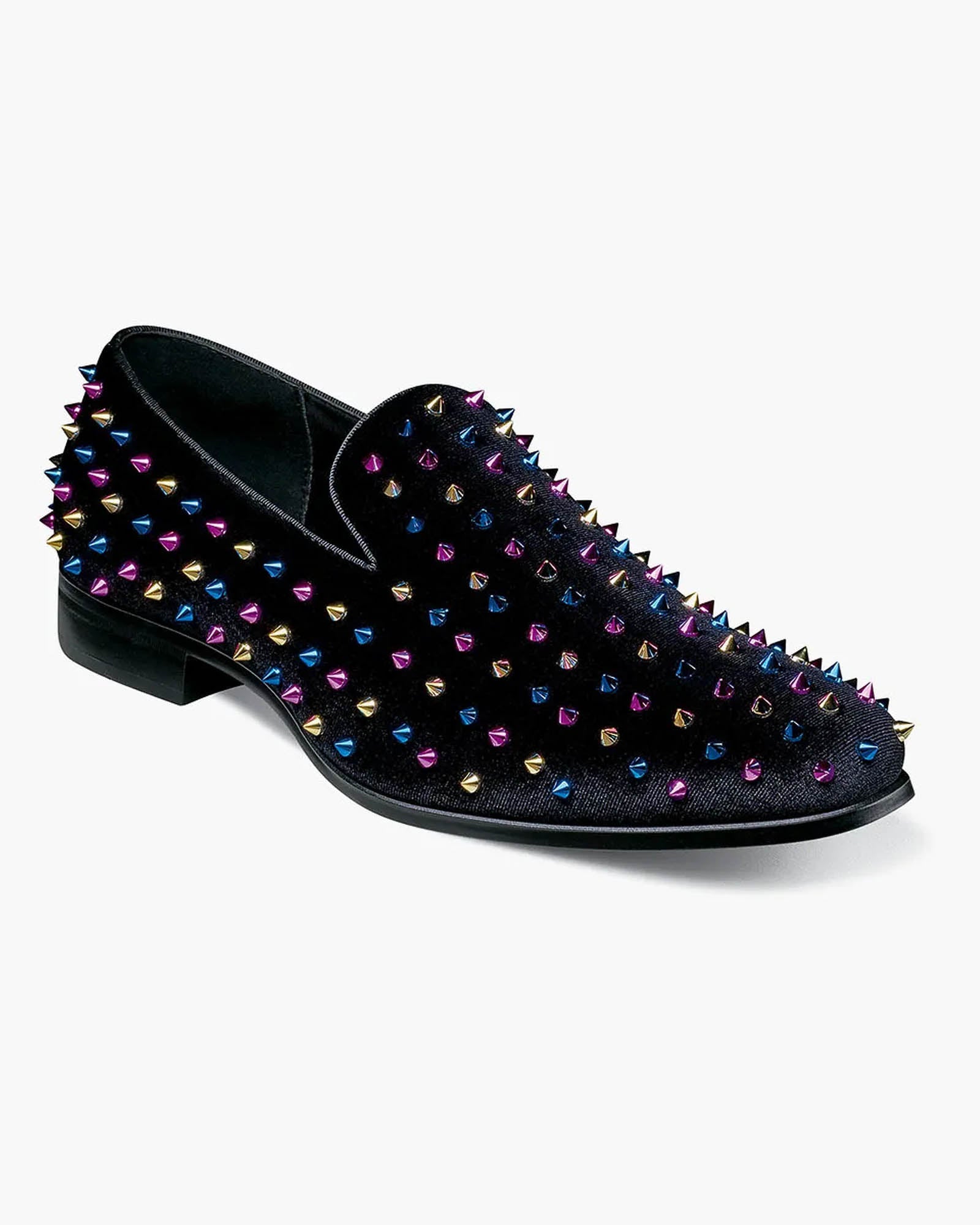 Stacy Adams Spire Spike Formal Loafer in Black and Blue