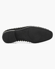 Stacy Adams Spire Spike Formal Loafer in Black and Silver