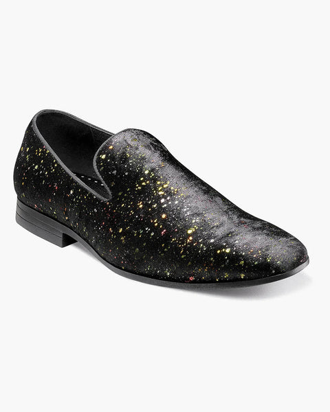 Stacy Adams Stelar Velvet With Color Flecks Formal Loafer in Black