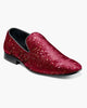 Stacy Adams Stelar Velvet With Color Flecks Formal Loafer in Burgundy
