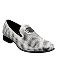Stacy Adams Swagger Formal Loafer in Black & White - Rainwater's Men's Clothing and Tuxedo Rental