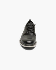Stacy Adams Sync  Plain Toe Elastic Lace Up Sneaker In Black