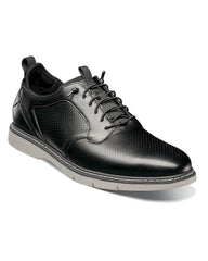 Stacy Adams Sync  Plain Toe Elastic Lace Up Sneaker In Black