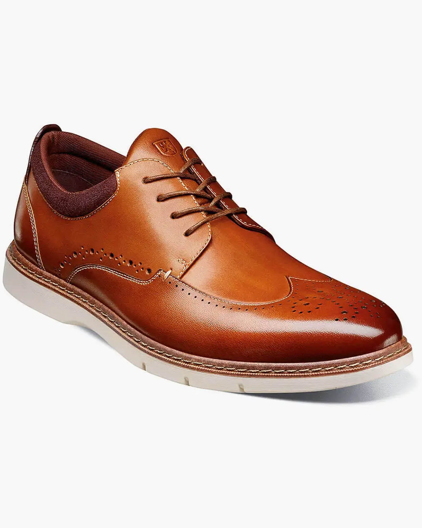 Stacy Adams Synergy Wingtip Sneaker In Cognac