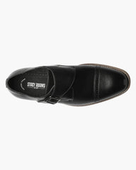Stacy Adams Desmond Cap Toe Monk Strap Shoe in Black