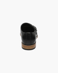 Stacy Adams Desmond Cap Toe Monk Strap Shoe in Black