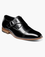 Stacy Adams Desmond Cap Toe Monk Strap Shoe in Black