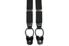 Suspenders With Grosgrain Fabric And Button In Leather Tab Braces In Black - Rainwater's Men's Clothing and Tuxedo Rental