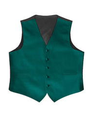 Teal Satin Rental Vest - Rainwater's Men's Clothing and Tuxedo Rental