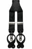 Traditional Stretch Fit Convertible Suspender in Black Paisley Pattern