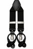 Braces Suspenders With Convertible Clip Or Button in Black Textured Pattern