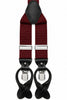 Traditional Stretch Fit Convertible Suspender in Burgundy Pin Dot Pattern