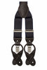 Traditional Stretch Fit Convertible Suspender in Navy & Cognac Herringbone
