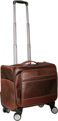 Rainwater's Genuine Leather Rolling Briefcase In Cognac