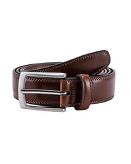 Rainwater's 1 1/4 Inch Leather Dress Belt in Mid-Brown - Rainwater's Men's Clothing and Tuxedo Rental