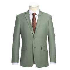 Rainwater's Fine Tropical Weight Man Made Fabric Slim Fit Suit In Sage