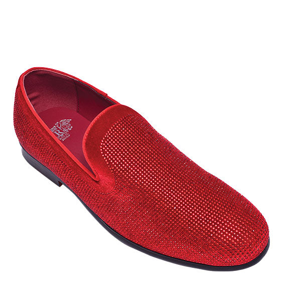 Red Glitter Formal Loafer From Royal Shoes