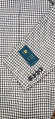 Lanificio Italian Wool & Silk Sport Coat in Grey Houndstooth