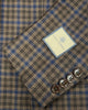 Carlo Barbara Woven In Italy Sport Coat In Mid Brown & Blue Check