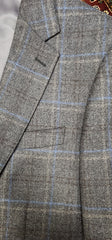 Reda 1865, Italian Wool Sport Coat in Grey Subtle Plaid
