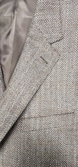 Lanificio Italian Wool & Silk Sport Coat in Brown Herringbone