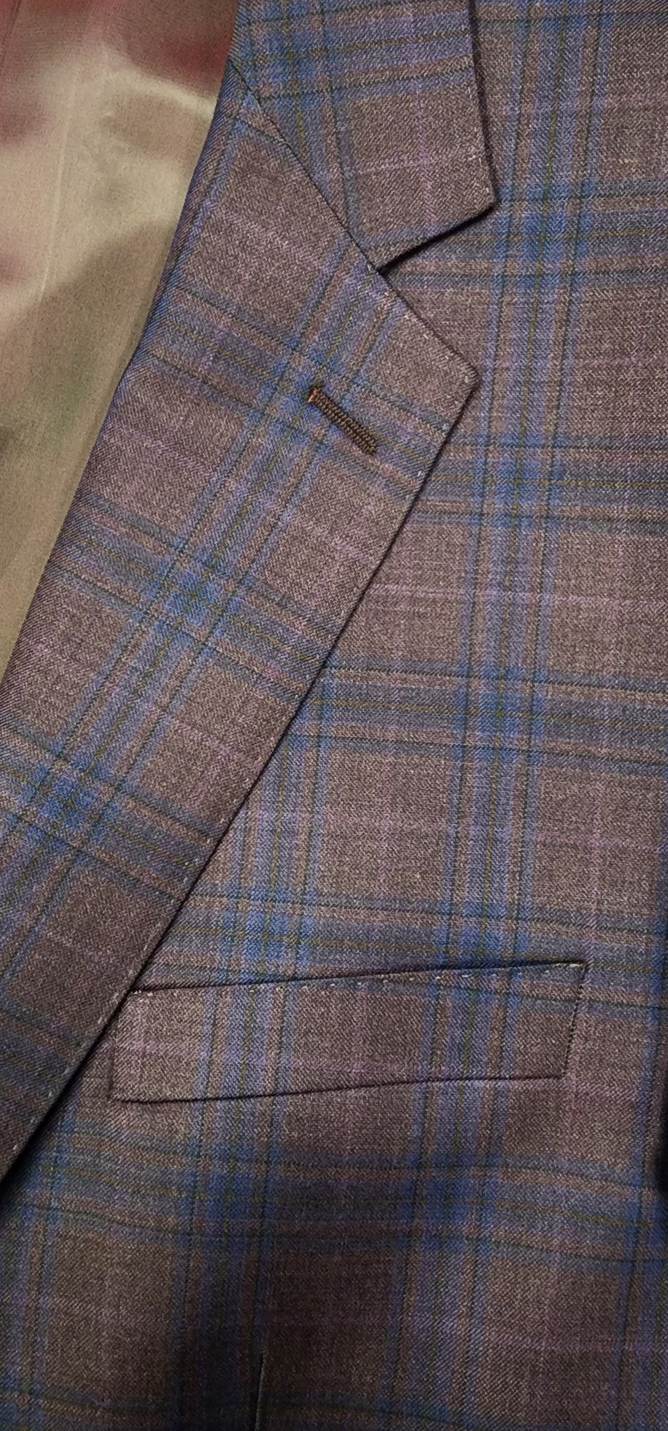 Zignone Woven In Italy Sport Coat In Burgundy Plaid