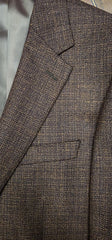 Reda 1865, Italian Wool & Silk Textured Patch Pocket Sport Coat in Chocolate Brown
