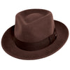 Scala Bristol Wool Felt Fedora in Chocolate