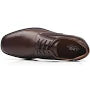 La Milano Men's Classis Modern Wide Width Plain Toe Oxford in Dark Brown