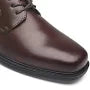 La Milano Men's Classis Modern Wide Width Plain Toe Oxford in Dark Brown