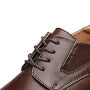 La Milano Men's Classis Modern Wide Width Plain Toe Oxford in Dark Brown