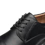 La Milano Men's Classis Modern Wide Width Plain Toe Oxford in Black