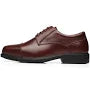 La Milano Men's Classis Modern Wide Width Plain Toe Oxford in Dark Brown