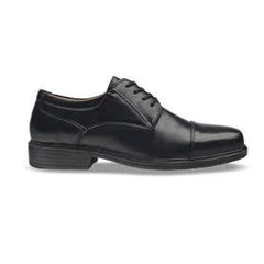 La Milano Men's Classis Modern Wide Width Plain Toe Oxford in Black