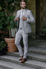 Silver Light Grey Suit Rental