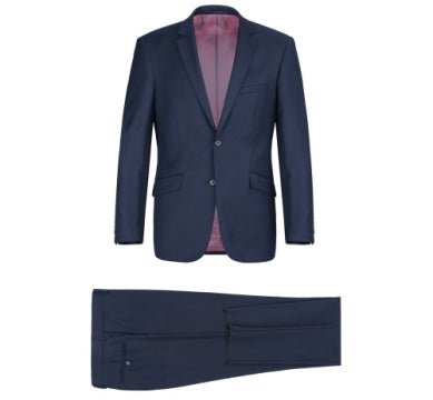 Rainwater's Luxury Collection Stretch Super 140's Wool Slim Fit Suit In New Navy