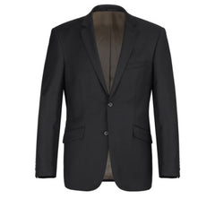 Rainwater's Luxury Collection Stretch Super 140's Wool Slim Fit Suit In Black