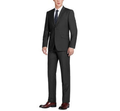 Rainwater's Luxury Collection Stretch Super 140's Wool Slim Fit Suit In Black