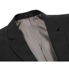 Rainwater's Luxury Collection Stretch Super 140's Wool Slim Fit Suit In Black
