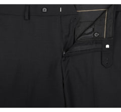 Rainwater's Luxury Collection Stretch Super 140's Wool Slim Fit Suit In Black